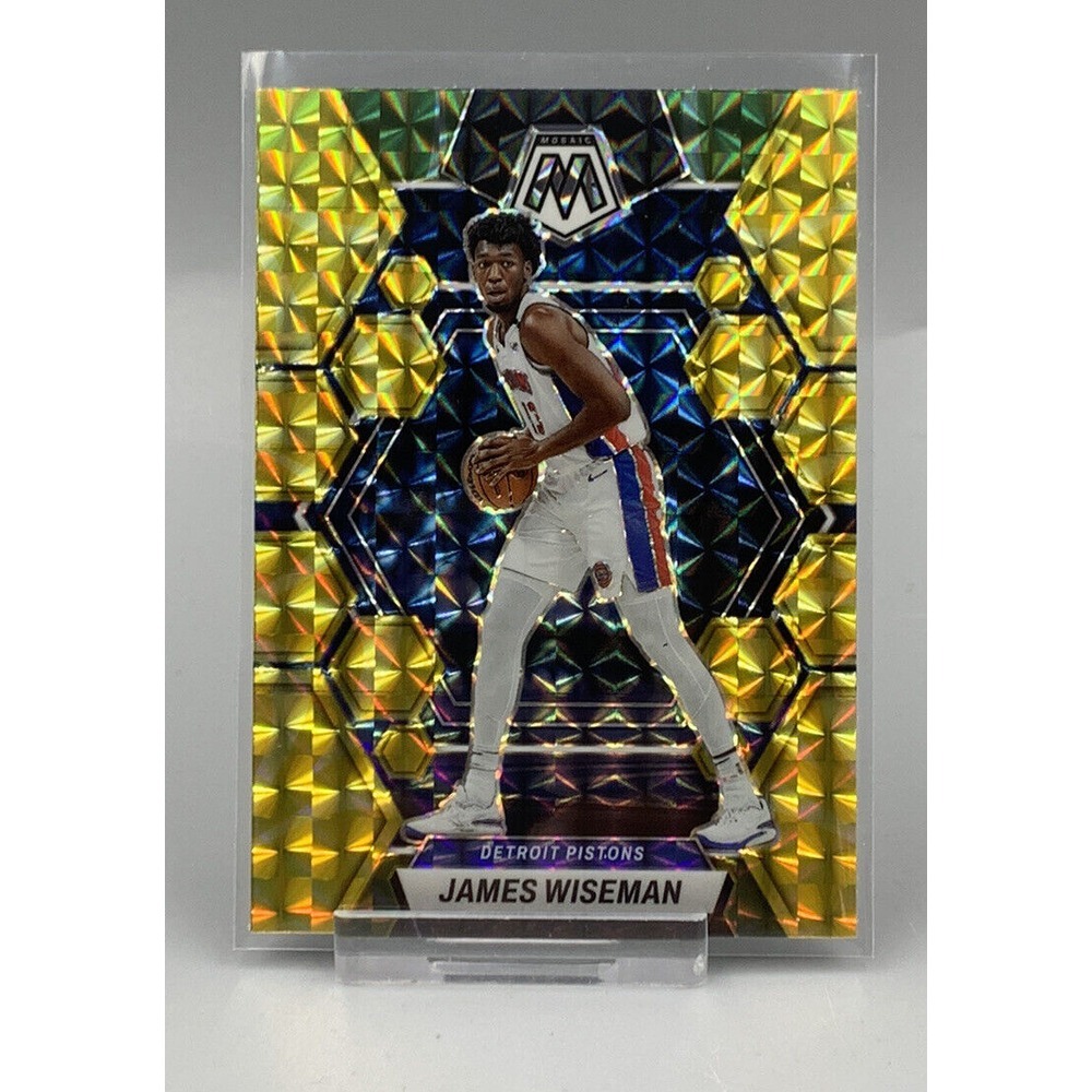 Panini Mosaic 2022 James Wiseman Pistons #79 Yellow Reactive‎ Prizm - Picture 3 of 3